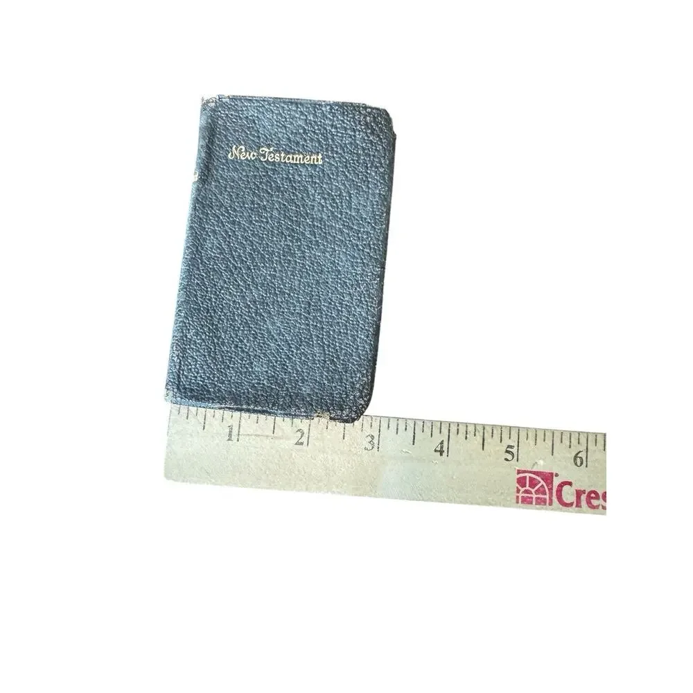 Antique New Testament Holman KJV Pocket‎ Bible c1900 1912 Inscription Church